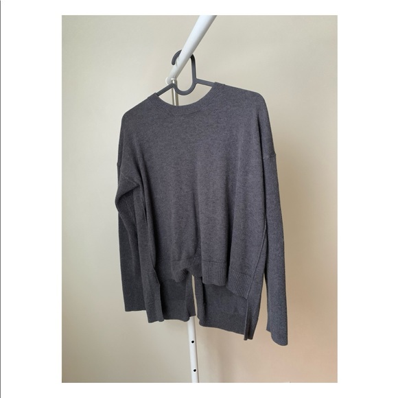 Athleta Crossback Sweater Charcoal Heather (XS) - Picture 1 of 6